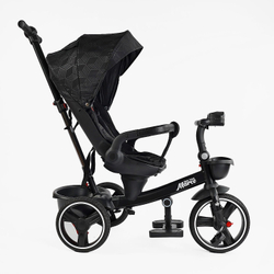 Детский трехколесный велосипед Best Trike Marco 9155 PU, складной руль, музыкальная фара, с родительской ручкой