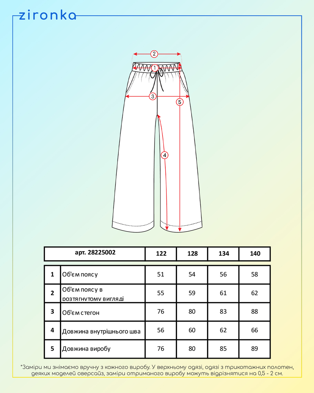 Брюки чорні для дівчинки (арт. 2822500201)