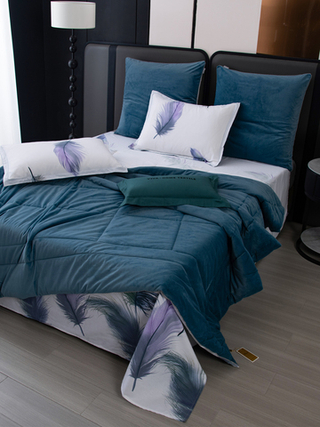 Комплект постельного белья Сатин Velouria Luxe с Одеялом VL018