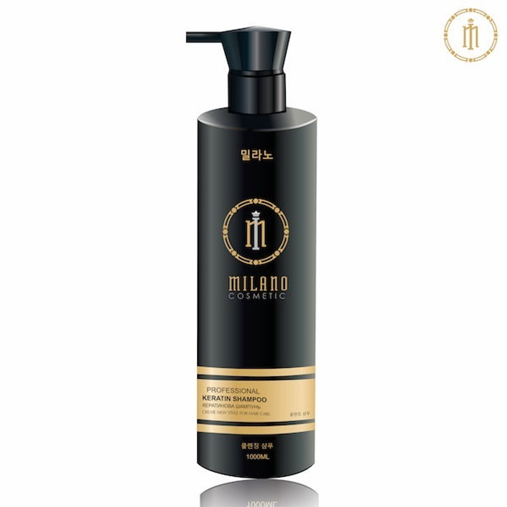 Шампунь кератиновий для пошкодженого волосся Milano cosmetic
