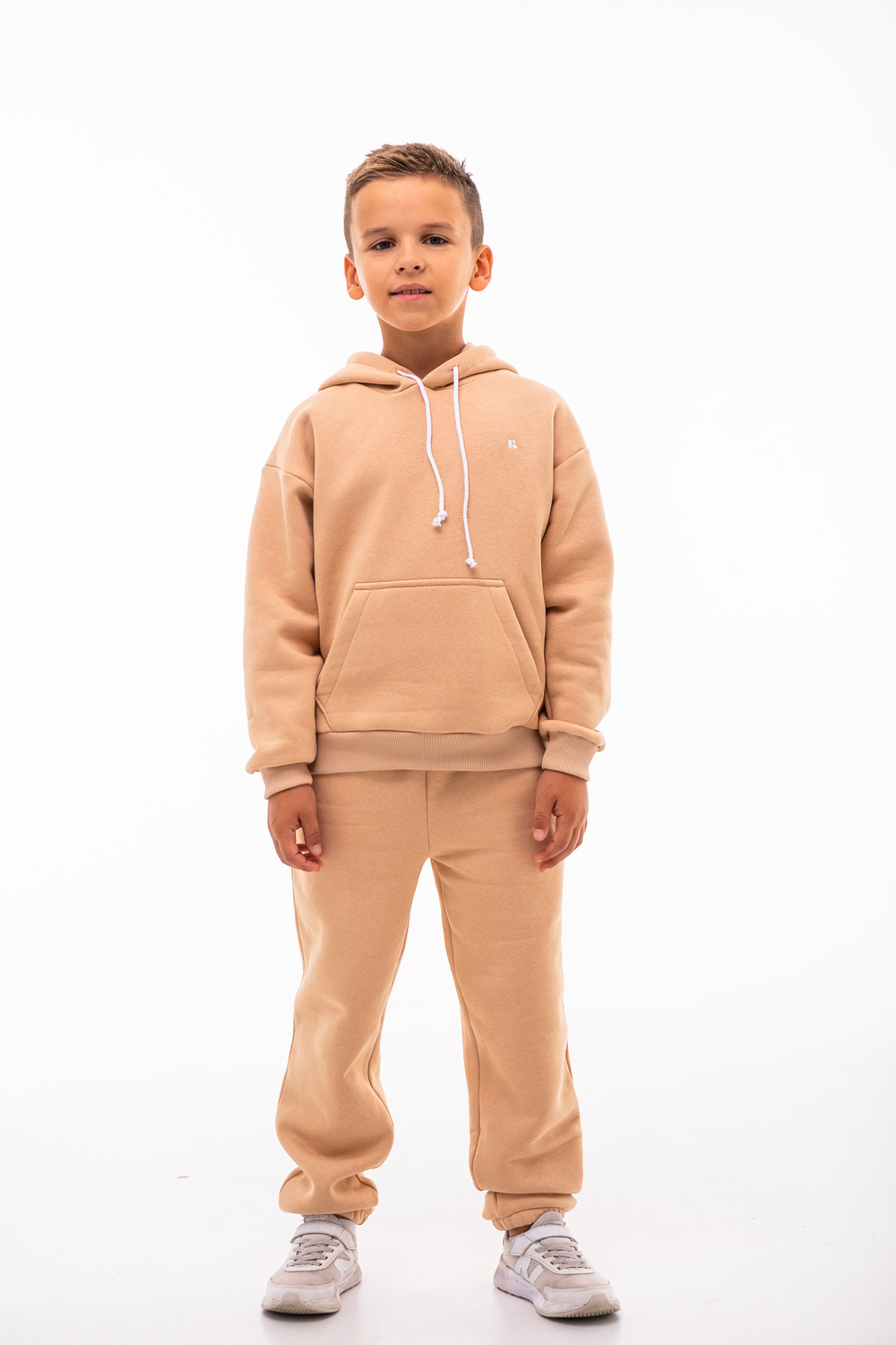 Дитячий спортивний утеплений костюм Kindamor Warm Autumn Beige для хлопчика, фліс бежевий