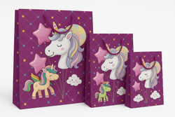 Набор подарочных пакетов с единорогами