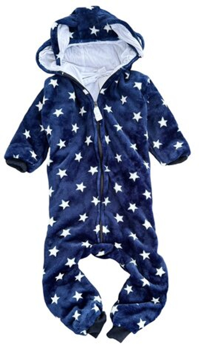 Дитячий комбінезон-ромпер з капюшоном «Зірка», велсофт, бавовна ТМ P4, розмір 92 см