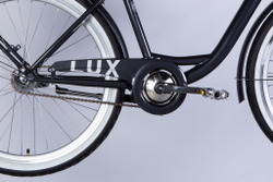 Велосипед городской 26 дюймов Dorozhnik Lux Velosteel 2025 с корзиной и багажником, рама 17"