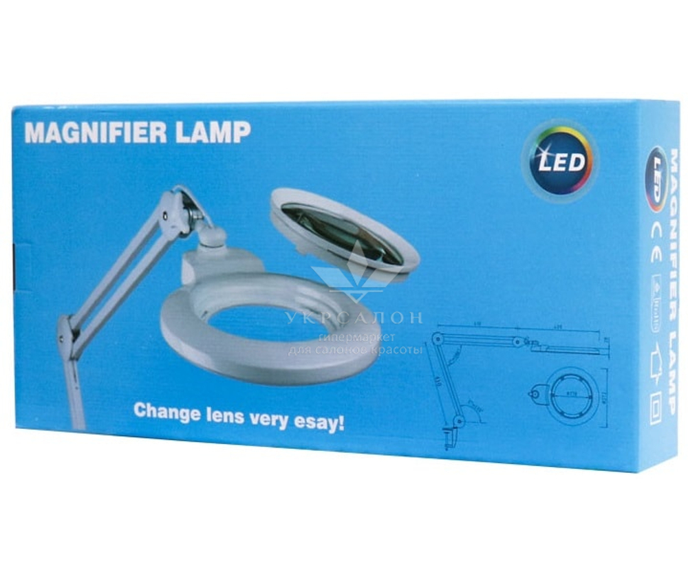 Лампа-лупа 9006-D LED (3/5D) с регулировкой яркости света