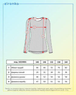 Лонгслів для дівчинки чорний (арт. 1022400101)