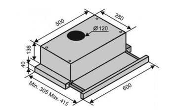 Витяжка VENTOLUX GARDA 60 INOX/M (430)