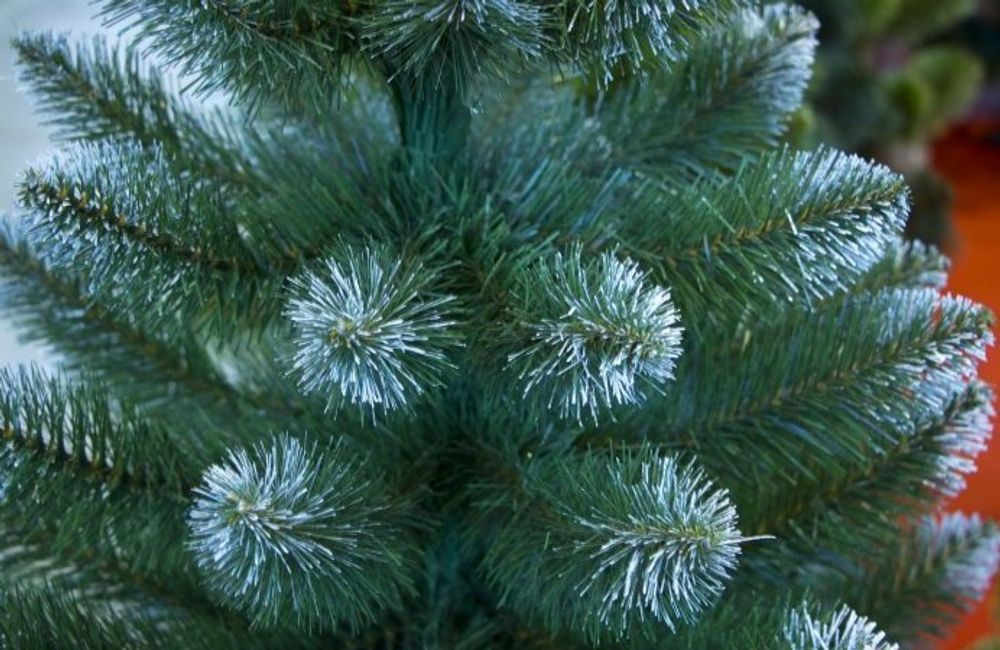 Ель искусственная с белым напылением 1.80 м. "Королевская". Мягкая хвоя.