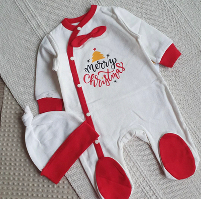 Чоловічок з шапочкою "Merry Christmas", футер ТМ "Happy TOT"