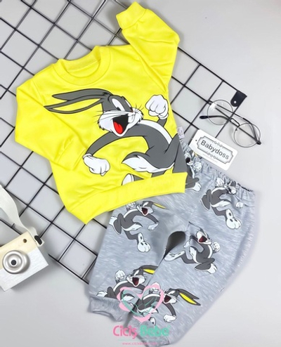 Костюм 2в1: світшот, штани "Багз Банні", двунитка (86 см)