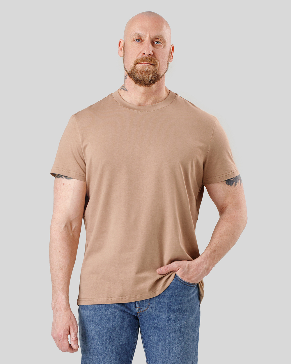Футболка чоловіча бежева (арт. 7462300605)