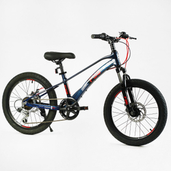 Детский спортивный велосипед 20 дюймов Corso F35 магниевый, оборудование Shimano