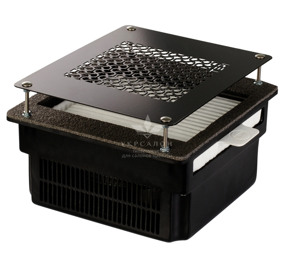 Врезная маникюрная вытяжка с HEPA фильтром Teri 800, цвет черный (сетка черная)