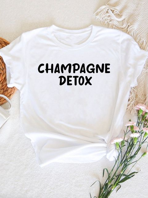 Футболка жіноча біла Champagne Detox Zuzu