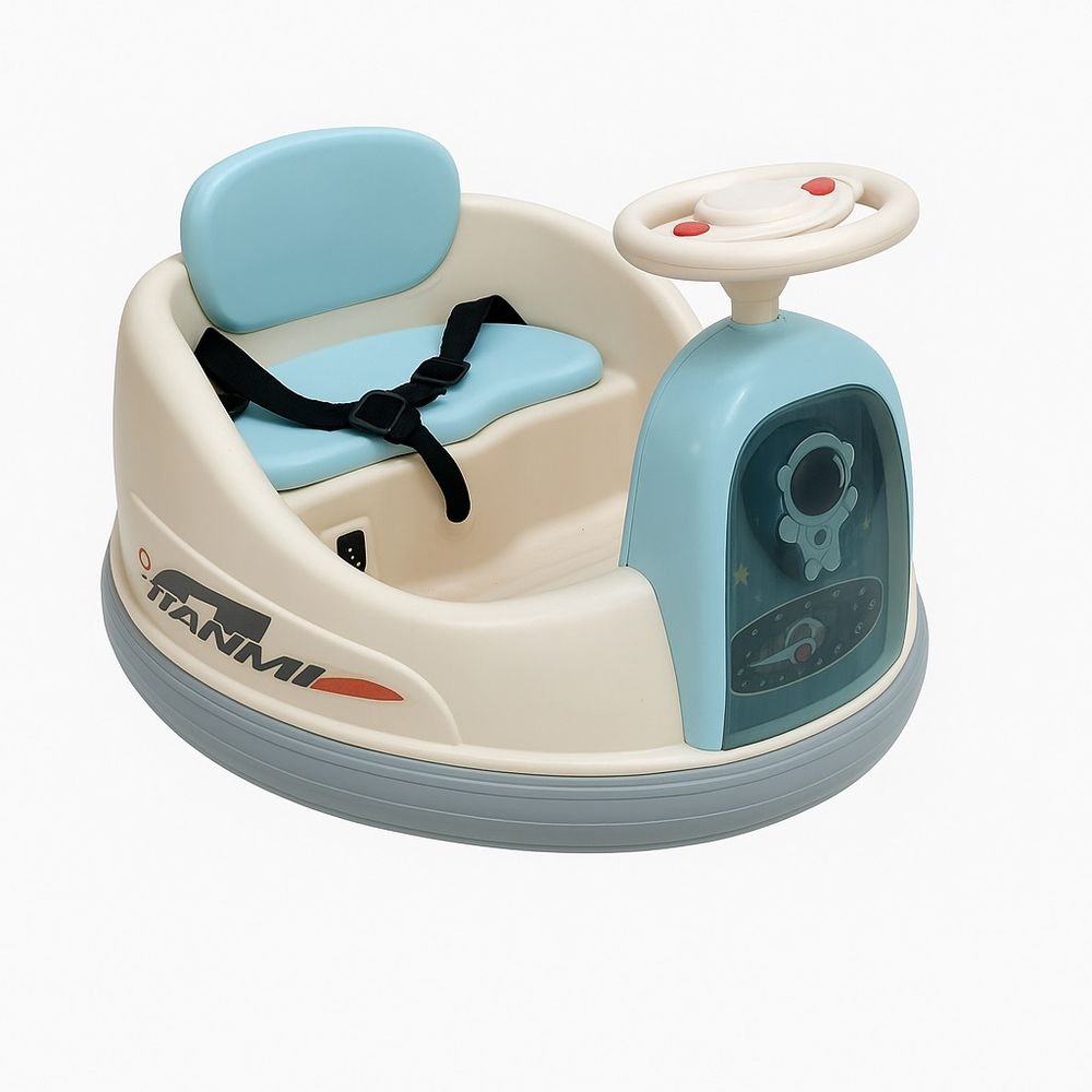 Детский электромобиль-бампер TIANMI с рулём и ремнями безопасности