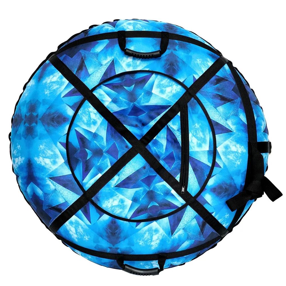 Надувные санки-ватрушки "Голубой кристалл" диаметр 100 см. (Оксфорд, ПВХ)