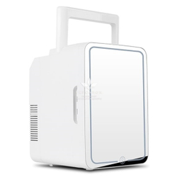 Мини холодильник для косметики, зеркальный, 2 в 1 "Охлаждение + Нагрев", 10л