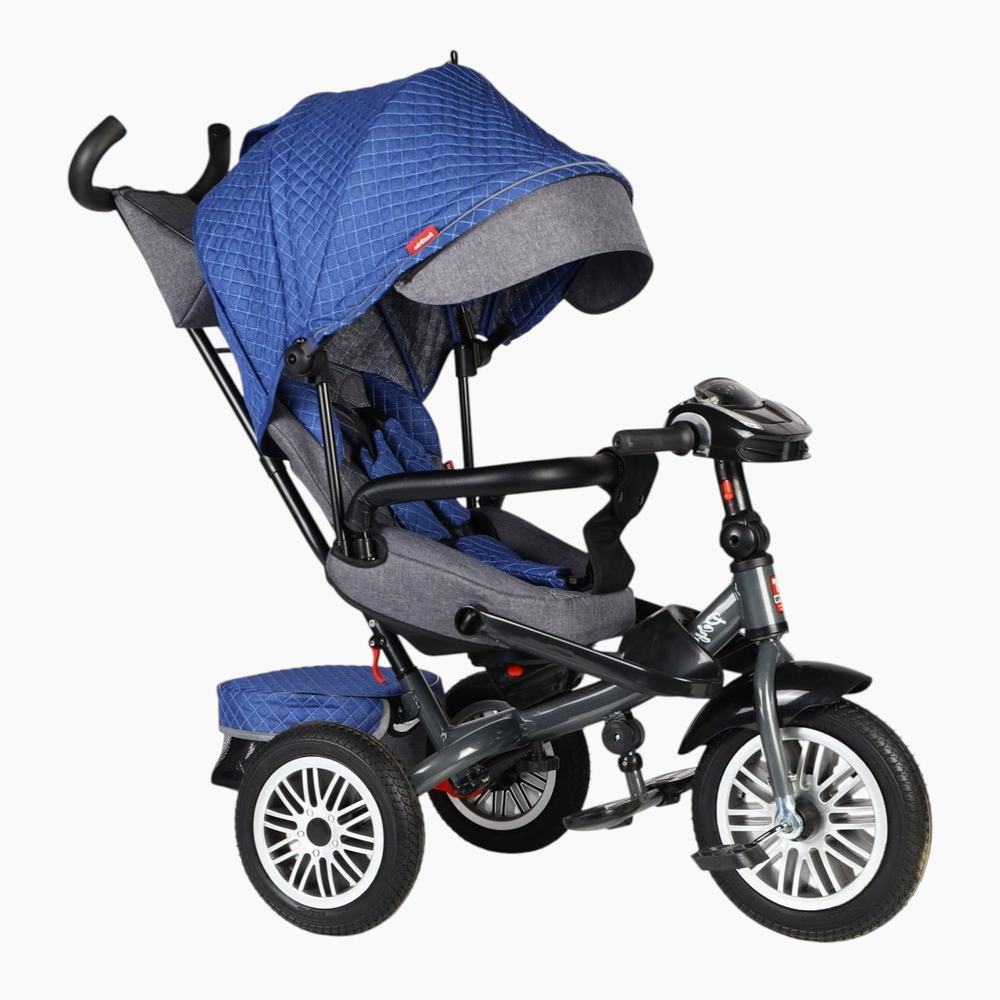 Дитячий триколісний велосипед Best Trike Perfetto 8066 надувні колеса, музична панель + USB, з батьківською ручкою