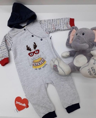 Ромпер з капюшоном "Стіляга", двунитка з начосом ТМ "Bebetto"