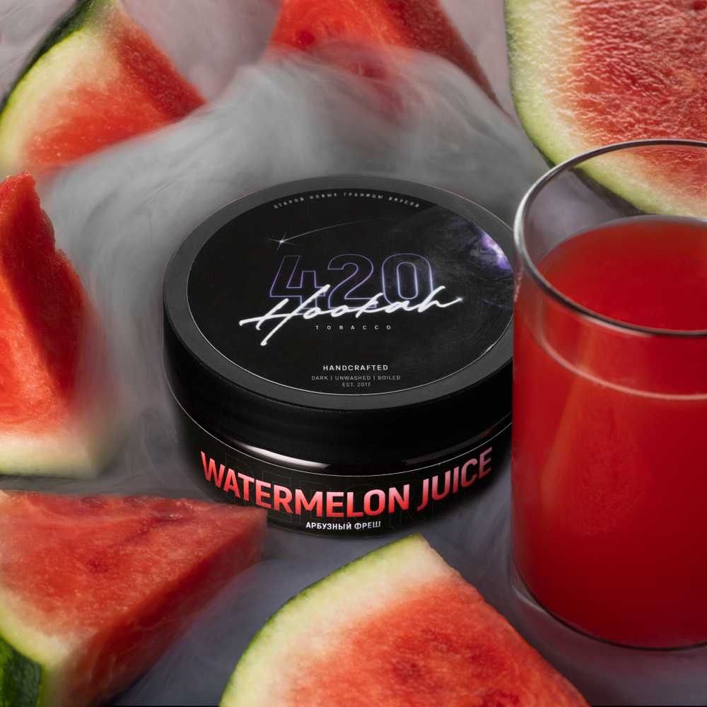 Заказать табак для кальяна 420 Арбузный Фреш (Watermelon Juice) по выгодной цене с быстрой доставкой
