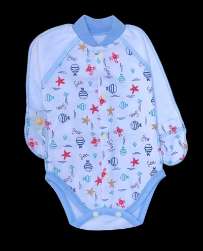 Боді з довгим рукавом "Принт", інтерлок ТМ "Happy TOT" (56 СМ)