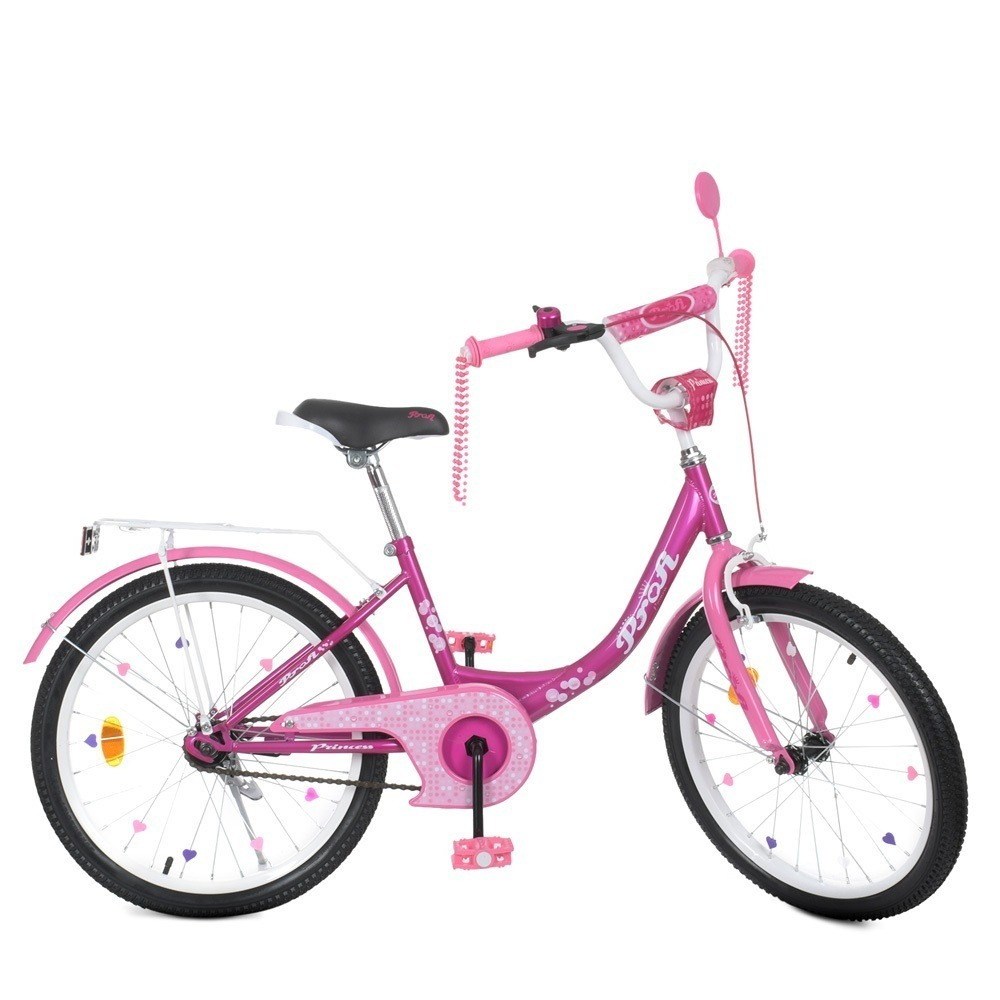 Дитячий велосипед для дівчинки Profi Princess 20 дюймів з багажником