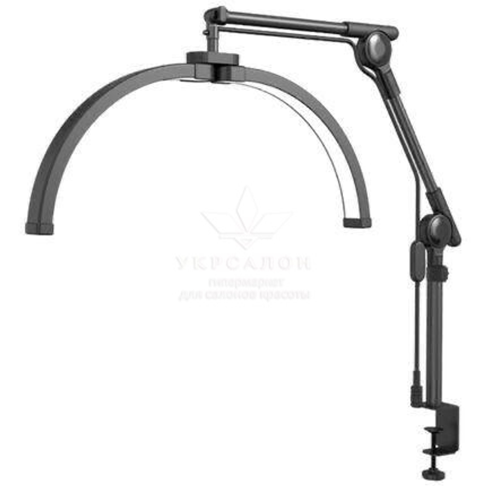 Настольная бестеневая лампа F-550B с креплением на струбцине, 32 Вт, черная