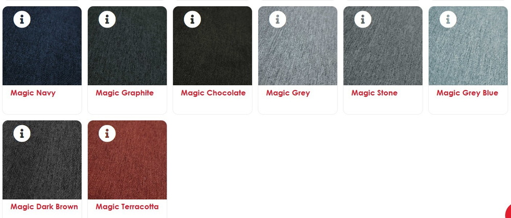 Цветовая палитра велюра