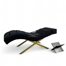 Анатомічна кушетка Mark 555-03 з підголовником та поперечною прошивкою для лашмейкерів та бровістів