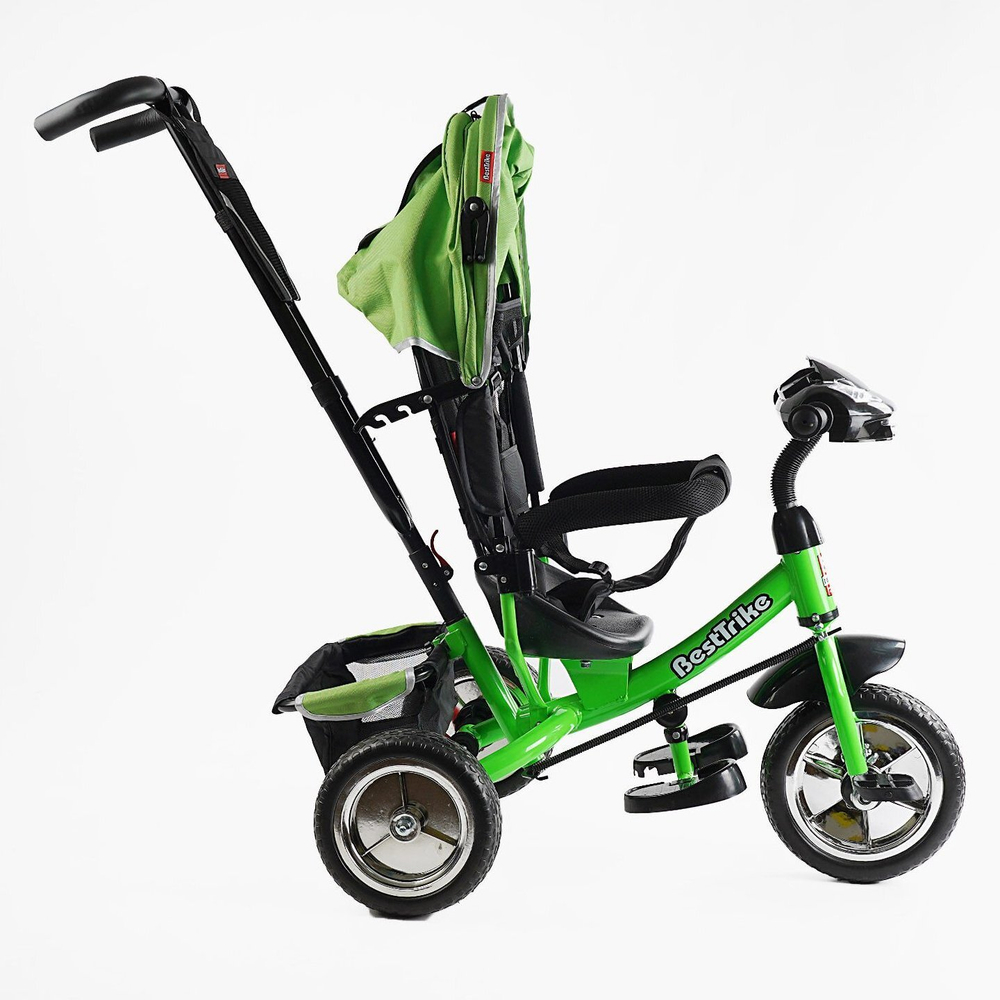 Дитячий триколісний велосипед Best Trike 6588 піна/фара, з батьківською ручкою