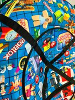 Надувные санки-ватрушки  для катания с горки "Роблекс blue" диаметр 100 см. (Оксфорд, ПВХ)