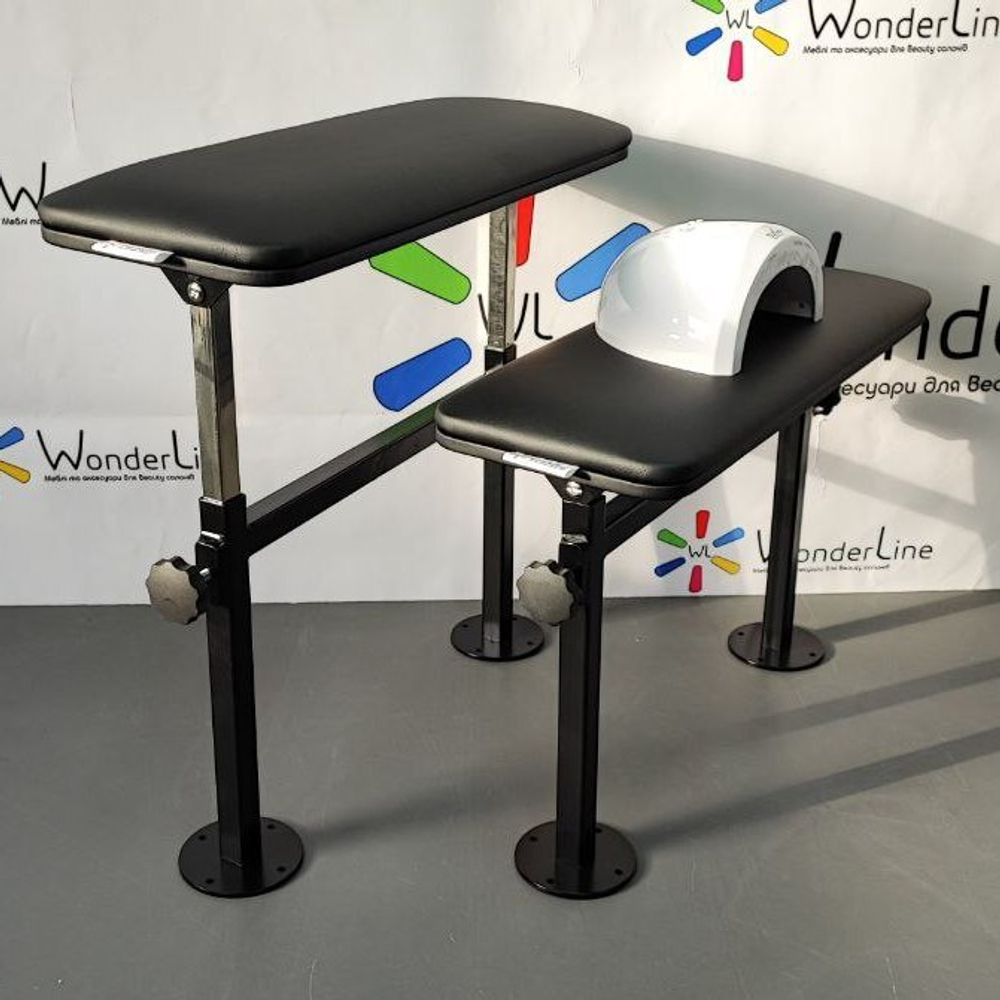 Подставка для педикюра Tertio 7 с регулировкой высоты на черных ножках