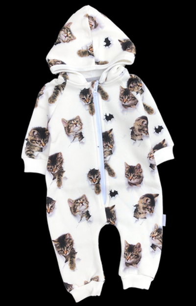 Комбінезон (ромпер) з капюшоном “Stile”, трьохнитка з начосом ТМ "Mario Kids" (68 см)