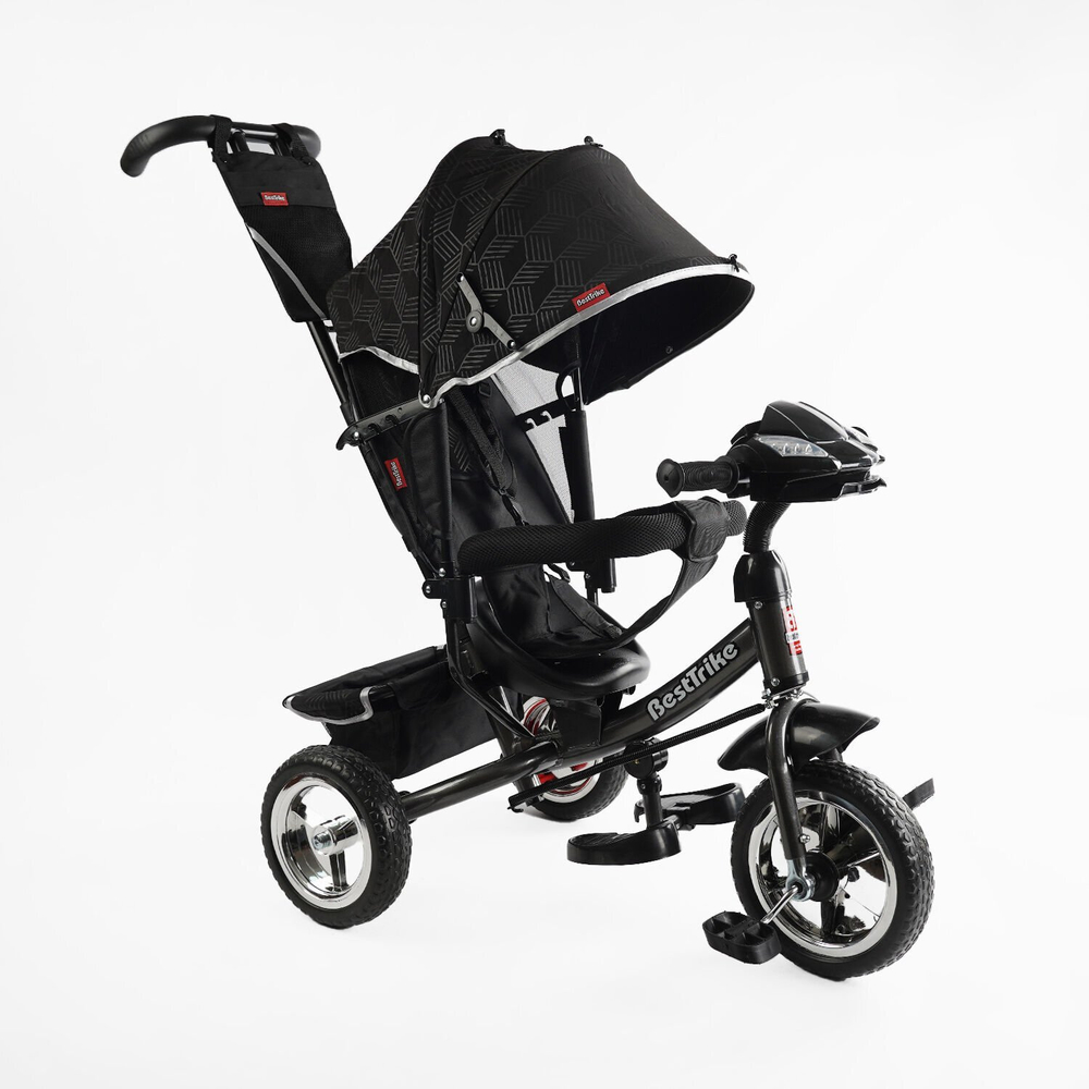 Дитячий триколісний велосипед Best Trike 6588 піна/фара, з батьківською ручкою