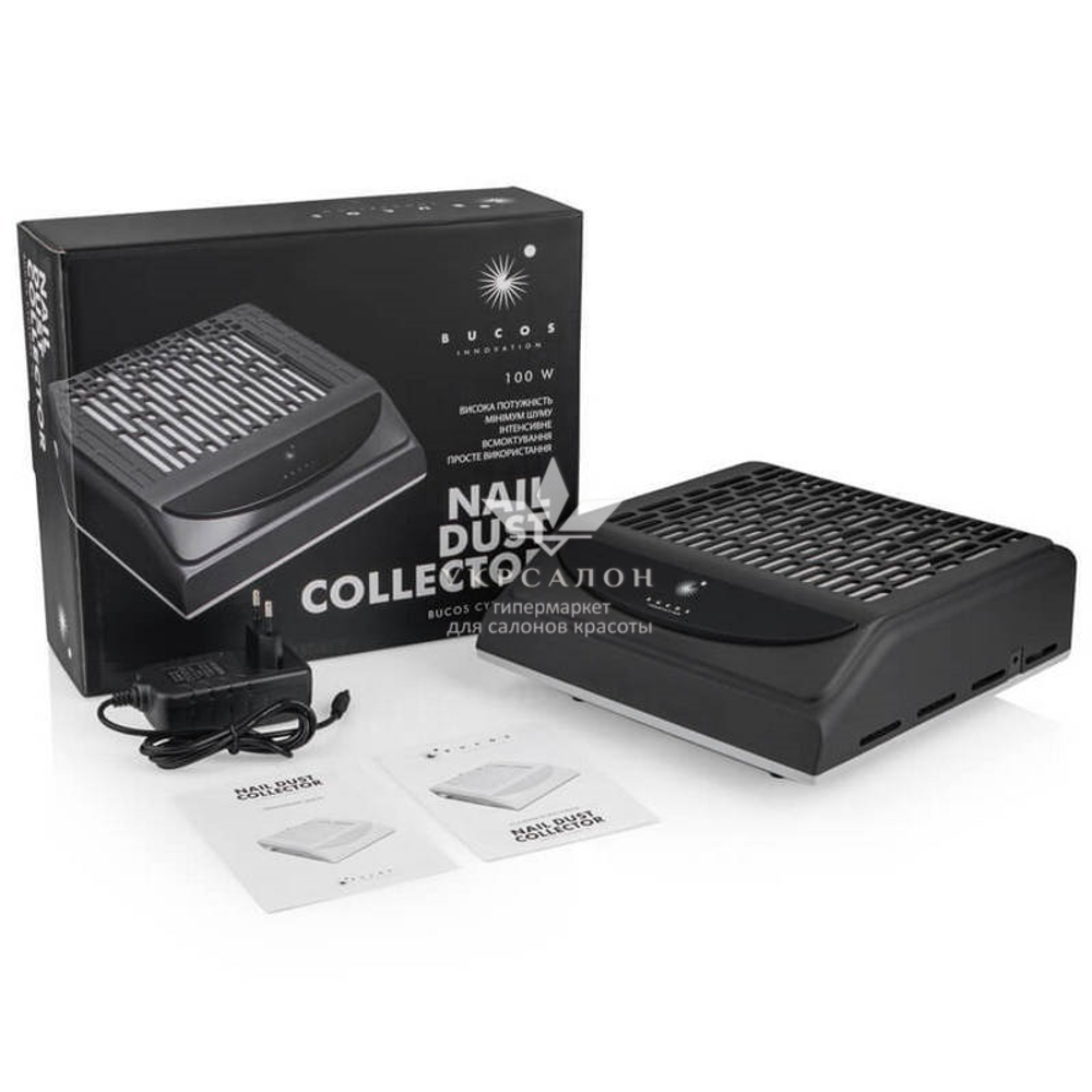 Вытяжка для маникюра с Hepa фильтром Bucos Cyclone V2 Black 100W (оригинал)