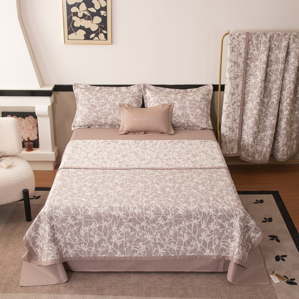 Комплект постельного белья Сатин Aurora Veil с Покрывалом AV007