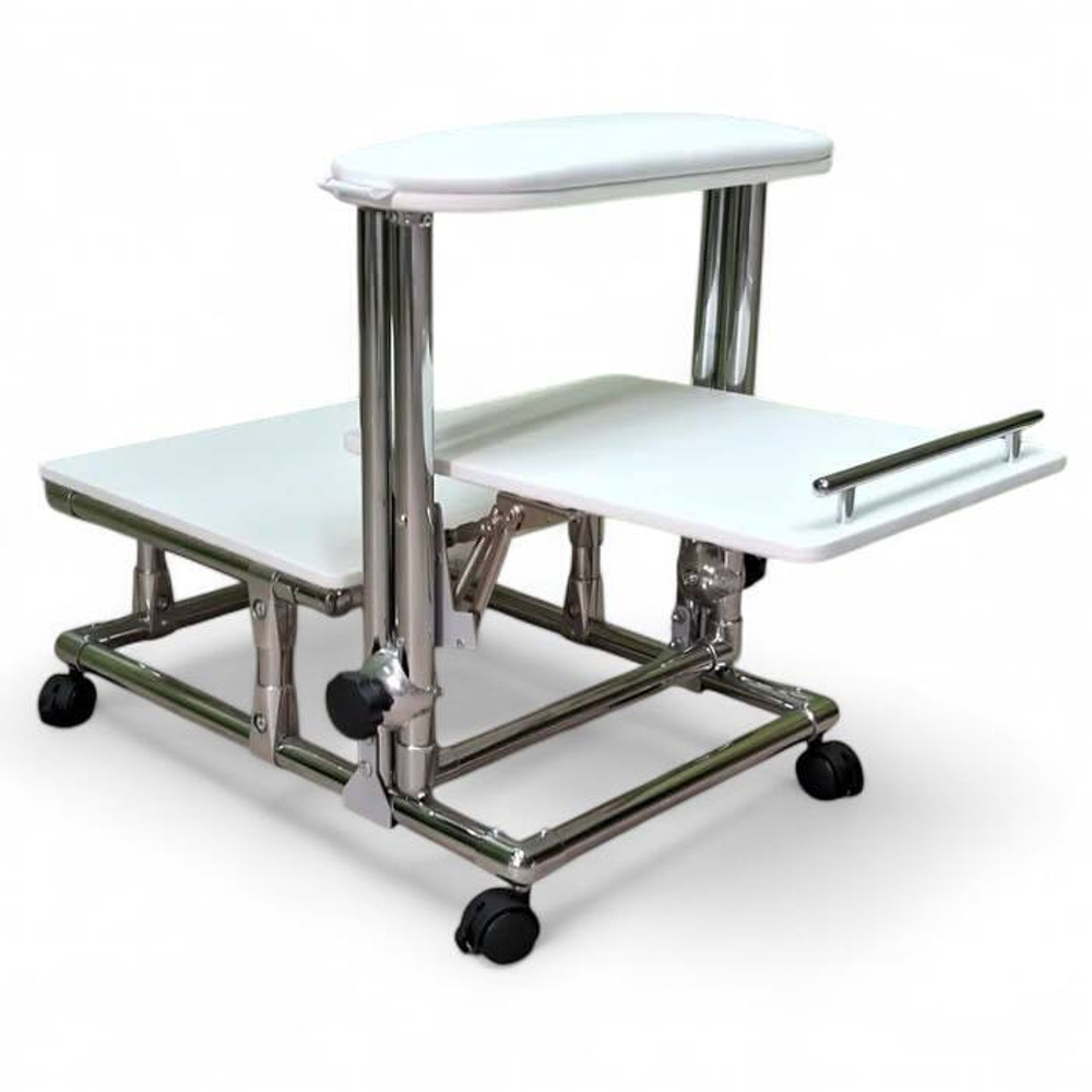 Підставка для педикюру Tertio 2 в 1 з високою полицею на коліщатках