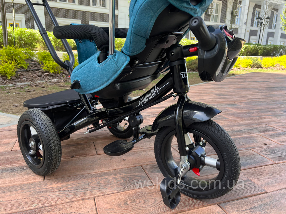 Дитячий триколісний велосипед TILLY Impulse T-386/2 Льон з пультом та посиленою рамою