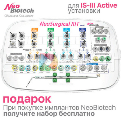 Набор для установки имплантов NeoBiotech IS-III Active | Neo Surgical Kit