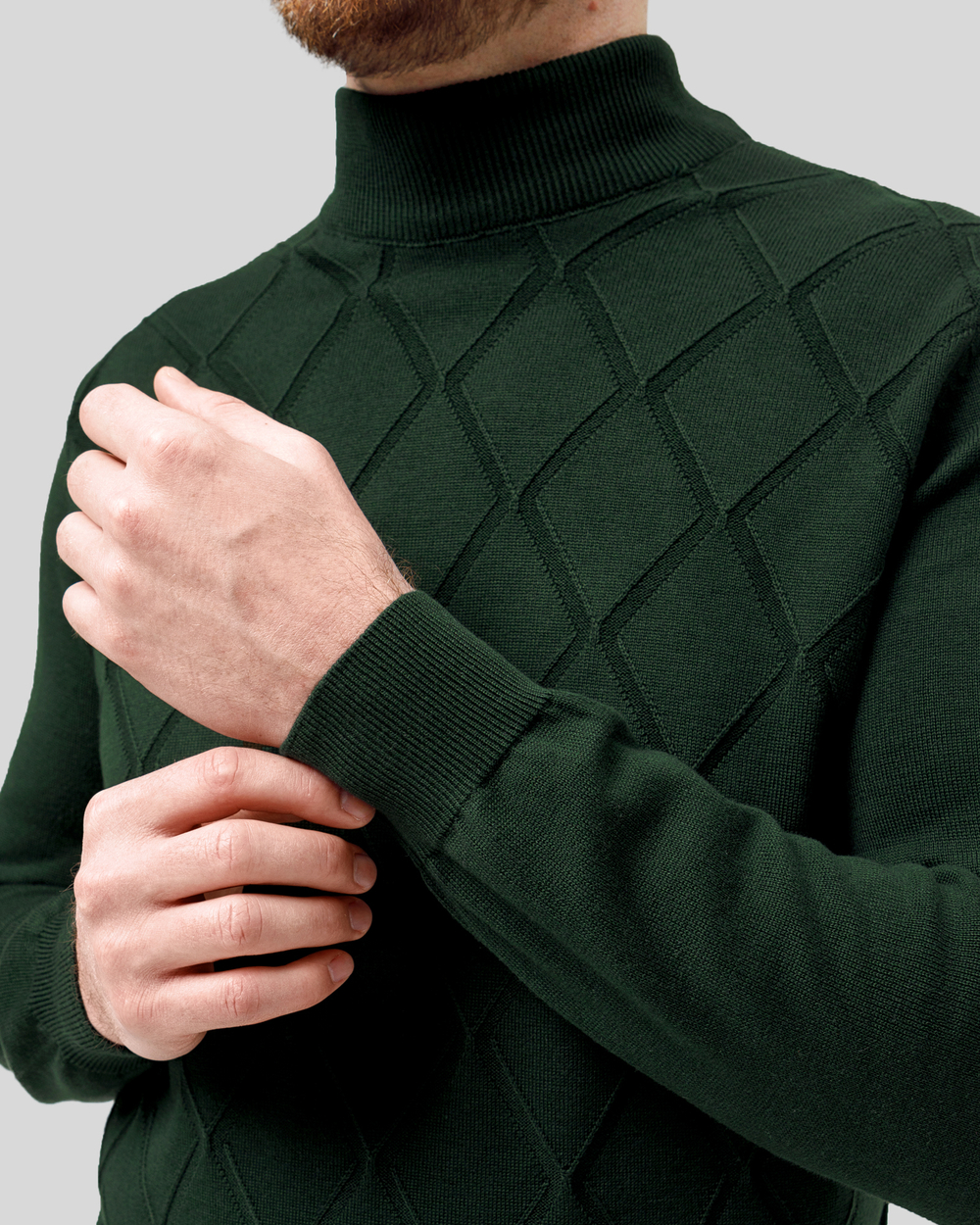 Джемпер чоловічий темно-зелений (арт. 7662300302)