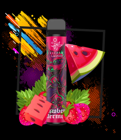 ElfBar 2000 lux Strawberry Watermelon (ЕльфБар Полуниця Кавун)