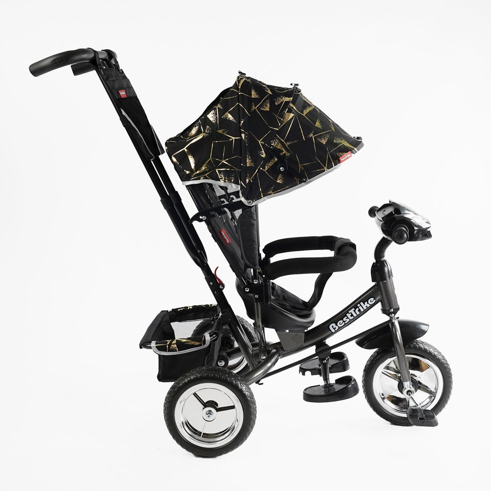 Дитячий триколісний велосипед Best Trike 6588 піна/фара, з батьківською ручкою