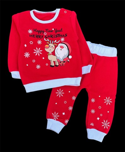 Костюм 2в1: світшот, штани "Merry Christmas", двунитка з начосом (80 см)