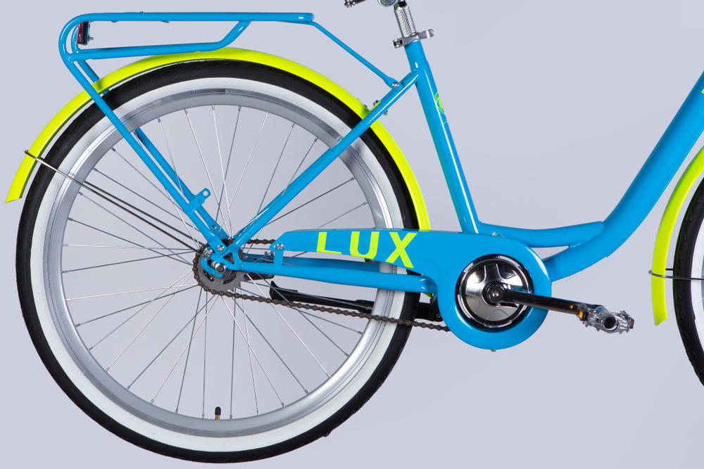 Велосипед городской 26 дюймов Dorozhnik Lux Velosteel 2025 с корзиной и багажником, рама 17"