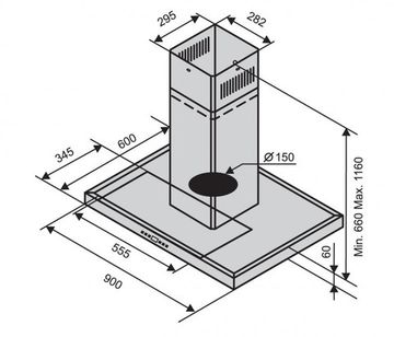 Витяжка VENTOLUX ISOLA ITALIA BG 1200