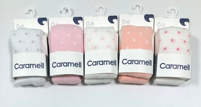 Колготки "Горошки", котон ТМ "Caramell" (0-6 міс)