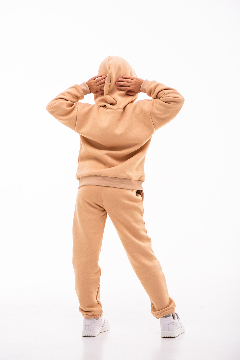 Дитячий спортивний утеплений костюм Kindamor Warm Autumn Beige для дівчинки, фліс бежевий
