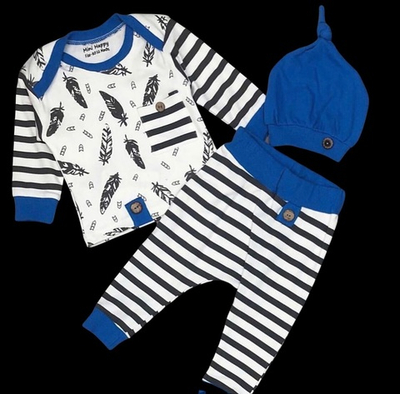 Костюм 3в1: реглан, штани, шапочка, бавовна "Minni Happy"