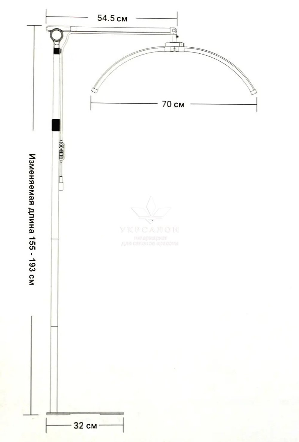 Бестеневая Led лампа для бьюти мастера универсальная F-700B, 31 Вт, белая