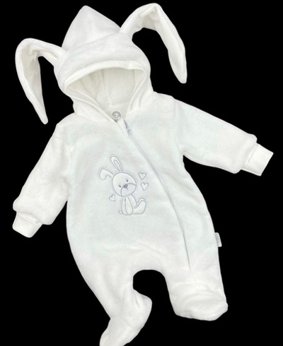 Комбінезон (ромпер) із капюшоном "Зайченятко", набивна махра ТМ "MK" (62 см)